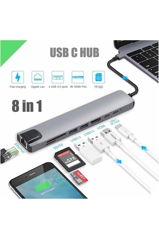 Brs Apple Uyumlu MacBook Type-C™ To 4K HDMI Tv Projeksiyon Ultra Hd 10