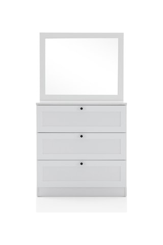 Terra Aynalı Şifonyer Y:139 G:75 D:42 / Beyaz