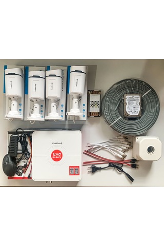 4 Kameralı Set Kadraj - Gece Renkli 5mp Sony Seculens Kdj-4s-4w-p