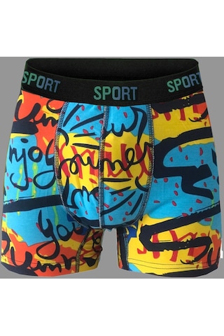 Desenli - Düz Karışık Pamuklu Erkek Boxer 9'lu