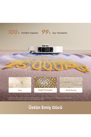 Dreame L50 Ultra CE 25.000Pa Emiş Gücü Robot Süpürge Beyaz