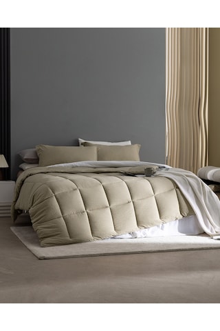 Madame Coco Meleni Tek Kişilik Comforter Set - Haki Çok Renkli