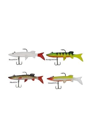 Powerex Realistic Pike Turna Silikon Yapay Yem Kendinden Zokalı 10cm. 18gr.