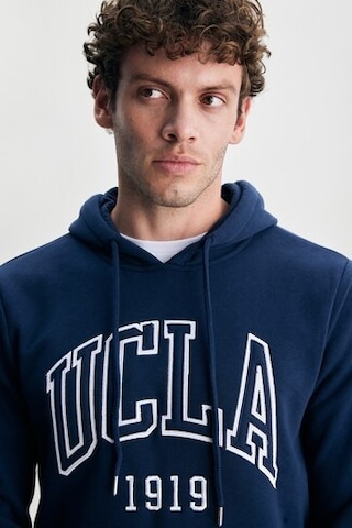 Ucla Jepsen Lacivert Kapüşonlu Nakışlı Standard Fit Erkek Sweatshirt Lacivert