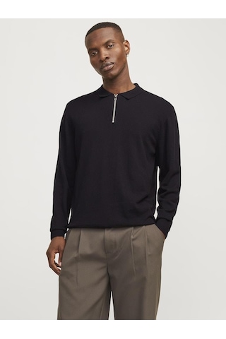 Jack & Jones Jjeemıl Knit Polo Yarım Fermuar Uzun Kollu Erkek Triko Çok Renkli