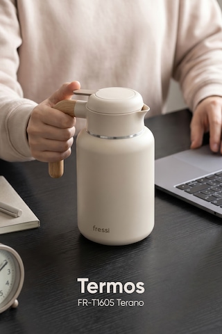 Fr-t1605 Terano Paslanmaz Çelik 1600ml Termos Bej
