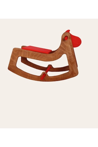 Orange Sallanan Oyuncak At, Sallanan Ahşap El Yapımı At