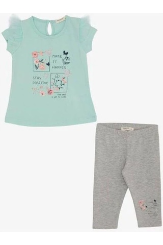 Zekids Kız Çocuk Make İt Happen Taytlı Takım-14456 Mint