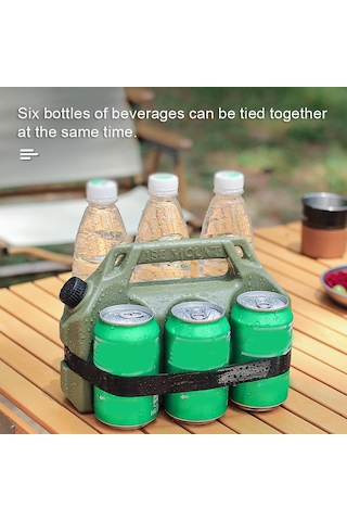 Vkemall Khaki Dışarıda Kullanıma Uygun Buz Kutusu - 1.6l Kapasite, İçecekleri Soğutmak İçin Taşınabilir Pe+kauçuk Buzluk Çok Renkli