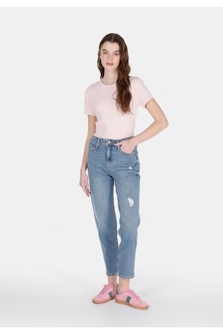 Colin's Colins Slim Fit Kadın Pembe Kısa Kol Tişört Cl1073924 Cl1073924 Q1.v2 Plı Pembe