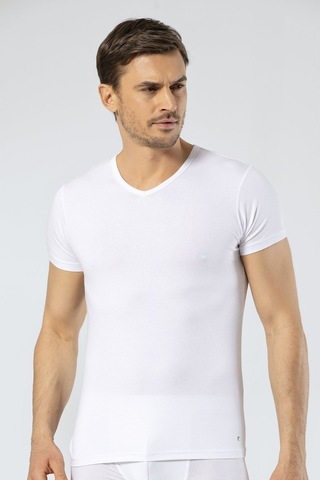 Cacharel V Yaka Erkek T-Shirt Fanila