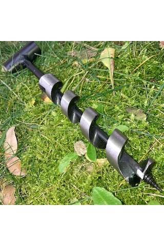 Kamp Ayısı Delme Çapı 24 Mm - Çantalı Bushcraft İsveç El Burgusu Siyah