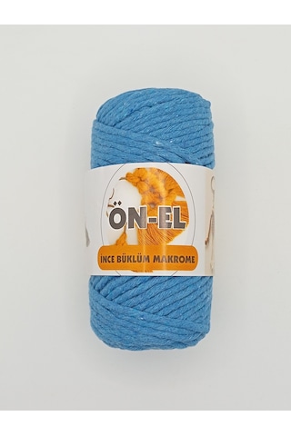 Ön-el Büklüm Taranabilir Makrome İpi - 250 Gr - Mavi