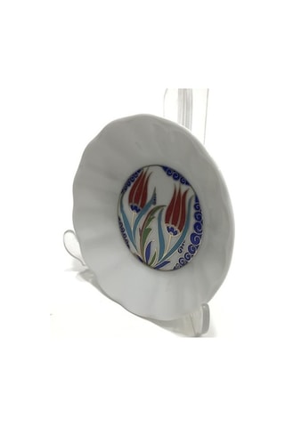 Porland Porselen 6'lı 127912 Lalehan Çay Tabağı Beyaz