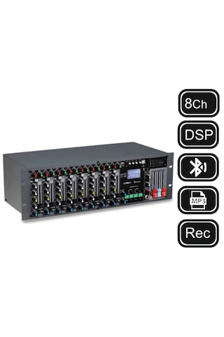 Machtic Gpm2008 8 Kanal Power Mikser 2x400 Watt