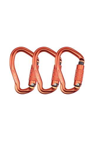 Suofeng 3 Adet Turuncu 23kn Otomatik Kilitleyen Mühendislik Alüminyum Dağcı Kilit Kanca - Kamp, Tırmanma, Bisiklet