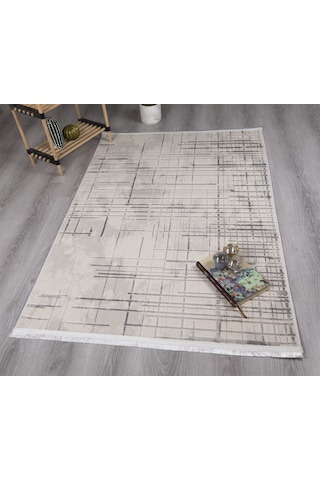 Modern Dekoratif Dokuma Salon Oturma Odası Çocuk Odası Mutfak Halısı Antre Halı Yolluk Krem 4113c