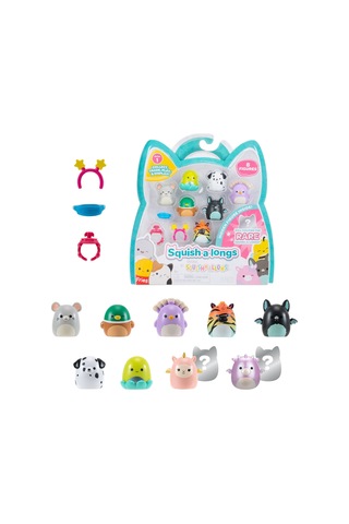 Squish-a-longs 8 Figür + Yüzük Set Seri 1 Al0083