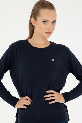 U.S. Polo Assn. Kadın Lacivert Bisiklet Yaka Basic Kazak 50293510-VR033