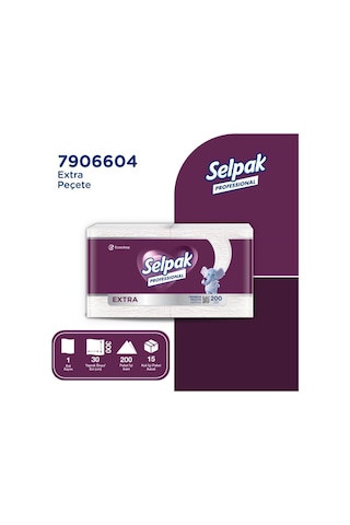Selpak Profesyonel Extra Peçete 200'lü X 15 Adet