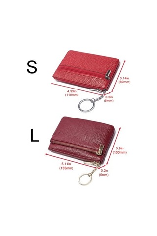 Linjinxu Humerpaul Wx2010 Bayan Deri Mini Cüzdan Taşınabilir Bozuk Para Kesesi Ve Kartlık, Beden: L Siyah Siyah