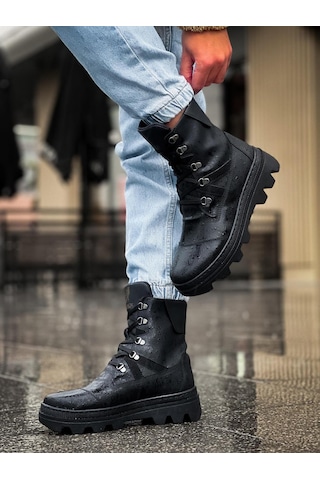 Knack Erkek Spor Bot B14 Siyah Siyah Taban Siyah Siyah Taban