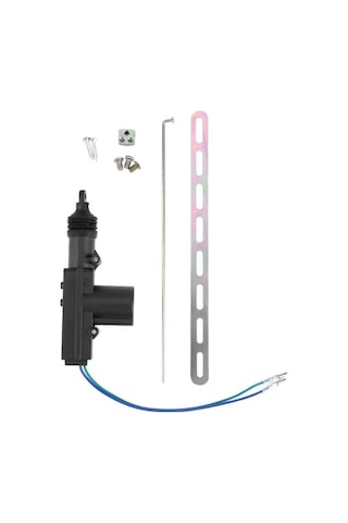Yuntech01 12v Dc Otomobil Kapı Kilidi Aktüatörü - 2 Telli Motor, Su Geçirmez, Yüksek Dayanıklı Plastik, Tam Teçhizat Setiyle Siyah