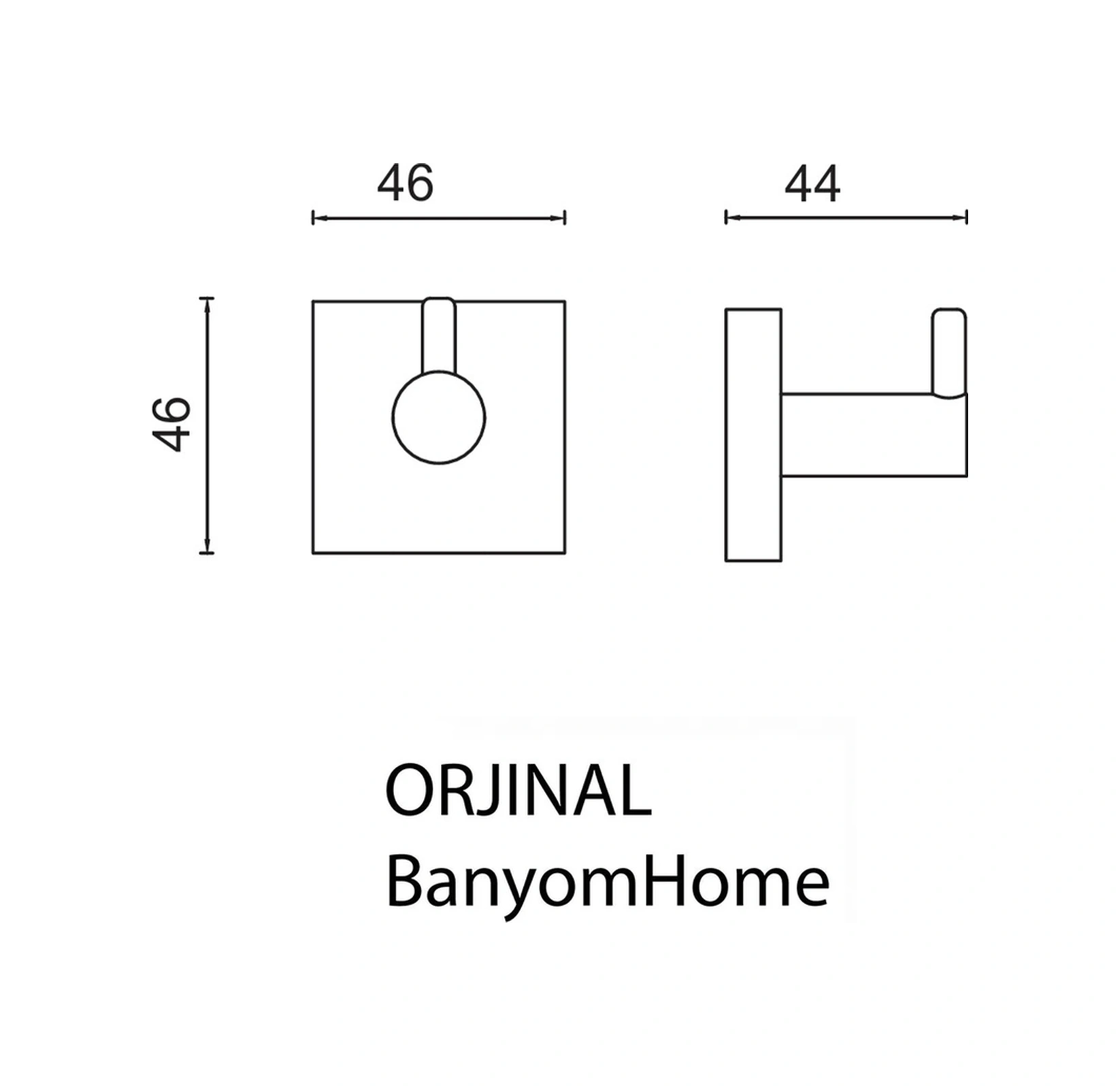 Çelik Banyo Paslanmaz Pirinç Vizyon 1 Li Askılık Bornozluk Havlu Askısı Krom