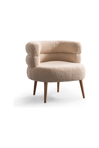 Barel Özel Tasarım Çay Seti, Berjer Ve Puf Ofis Balkon Cafe Bahçe Salon Mobilyası 2 Li Takım Vizon Vizon