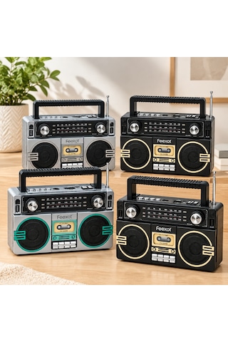 Şarjlı Bluetooth Hoparlör - Fm Radyo, Usb/tf Mp3 Çalar, İbreli