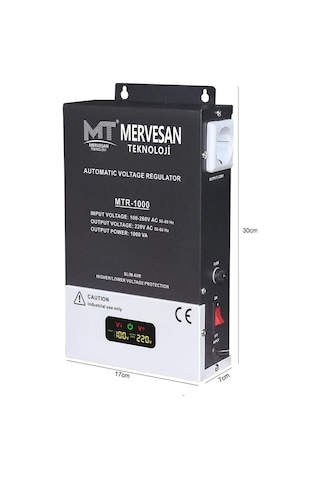 Ceta Mervesan Otomatik Voltaj Regülatörü Kombi Tv 1000w Mtr-1000 - 47-63 Hz
