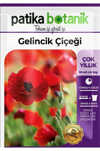 50 Adet Gelincik Çiçek Tohumu Papaver Rhoeas