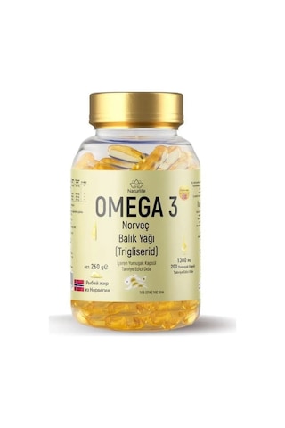 Naturlife Omega 3 Norveç Balık Yağı Yumuşak Kapsül 52 G