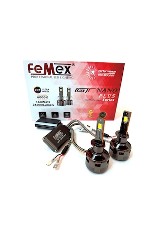 Femex Gt Nano Plus Csp Lumıled Royal Chipset Radyatör Soğutmalı H1 Led Xenon Led Headlight