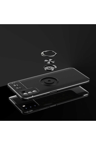 Xiaomi Poco M3 Kılıf Yüzüklü Magnetli Ravel Case