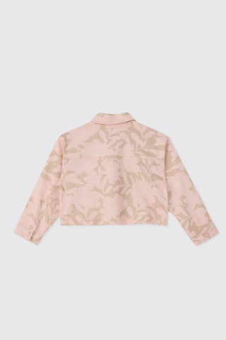 Panço Kız Çocuk Desenli Pembe Ceket