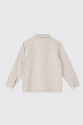 Panço Erkek Çocuk Gömlek Yakalı Patı Düğmeli Gri-melanj Gömlek 2621bk06006