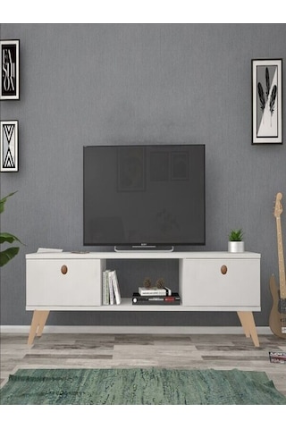Mbes Mobilya Eda Beyaz 140 Cm Tv Ünitesi