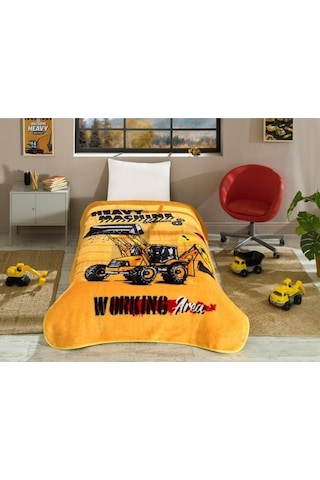 Özdilek Prime Tek Kişilik Battaniye 155x215 -heavy Machine Turuncu Turuncu