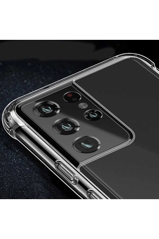 Samsung Uyumlu Galaxy S21 Ultra Kılıf Şeffaf Airbag Nitro Anti Shock Kapak