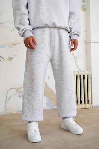 Gri Melanj Cozy Basic Paça Lastik Oversize Eşofman GRI MELANJ