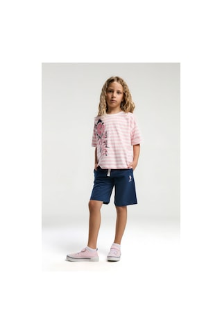 U.S. Polo Assn. U.s. Polo Assn Kız Çocuk Pembe Bermuda Takım Us2074-c-v2 Pembe