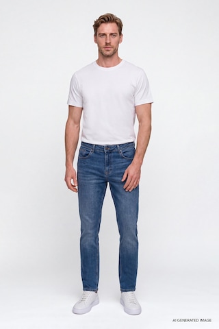 Ac&Co / Altınyıldız Classics Erkek Lacı Pamuklu Comfort Fit Rahat Kesim 5 Cepli Esnek Rahat Jean Kot Denim Pantolon