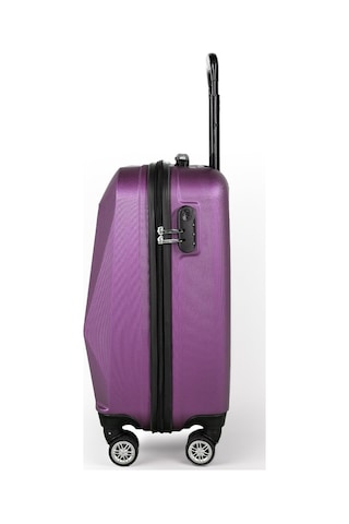 Polo&Sky Elmas Model Mor Renk Kabin Boy Valiz Bavul Mor