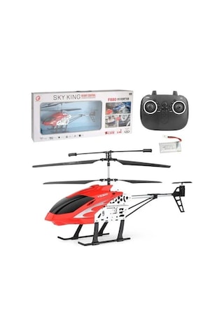 Uzaktan Kumandalı Şarjlı Ve Işıklı Elektrikli Rc Çocuk Helikopteri 50 Cm - Kırmızı