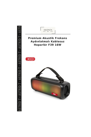 Premium Akustik Frekans Aydınlatmalı Kablosuz Hoparlör F39 16w