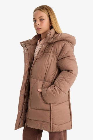 Defacto Kız Çocuk Su Geçirmez Kapüşonlu Parka F0049a825aubn266 Kahve-bn266