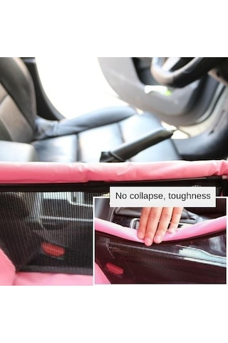 Fochsia Pvc Boru + Velcro Pet Örgü Seyahat Araba Çantası