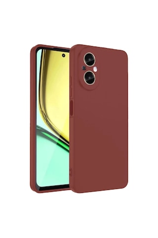 Durukar Realme 12 Lite Kılıf First Silikon - Bordo