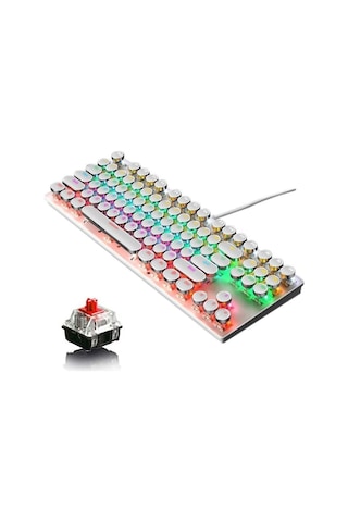 87 Tuşlu Daktilo Tarzı Blue Switch Mekanik Klavye